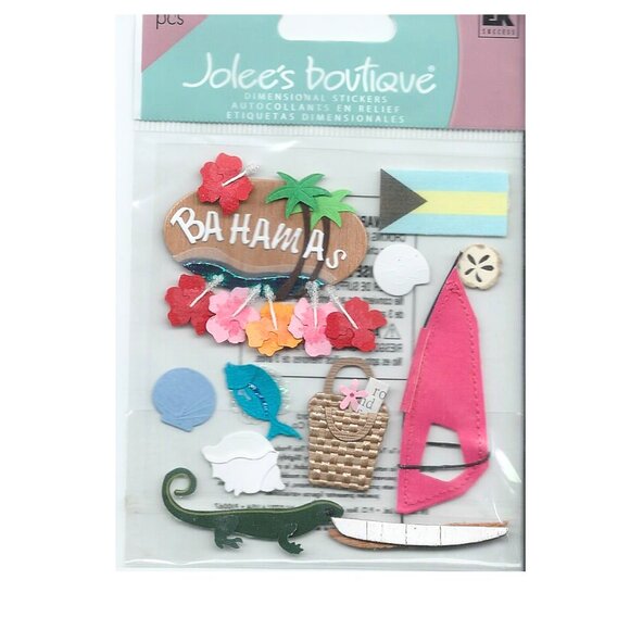 Bahamas Stickers Jolee's Boutique Dimensional Travel Sticker Pack EK SUCCESS - Picture 1 of 2